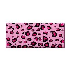 Pink Leopard Hand Towel by DreamCanvas