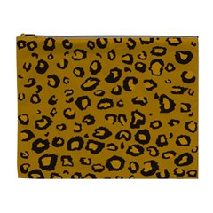 Golden Leopard Cosmetic Bag (xl) by DreamCanvas