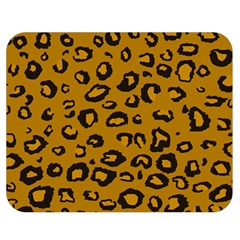 Golden Leopard Double Sided Flano Blanket (medium)  by DreamCanvas