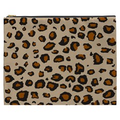 Leopard Print Cosmetic Bag (xxxl)  by DreamCanvas