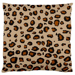 Leopard Print Large Flano Cushion Case (one Side) by DreamCanvas