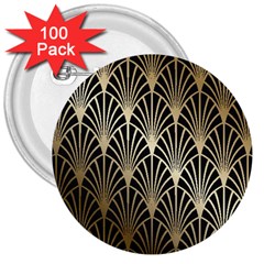 Art Deco 3  Buttons (100 Pack)  by NouveauDesign