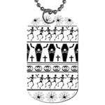 Halloween pattern Dog Tag (Two Sides) Back