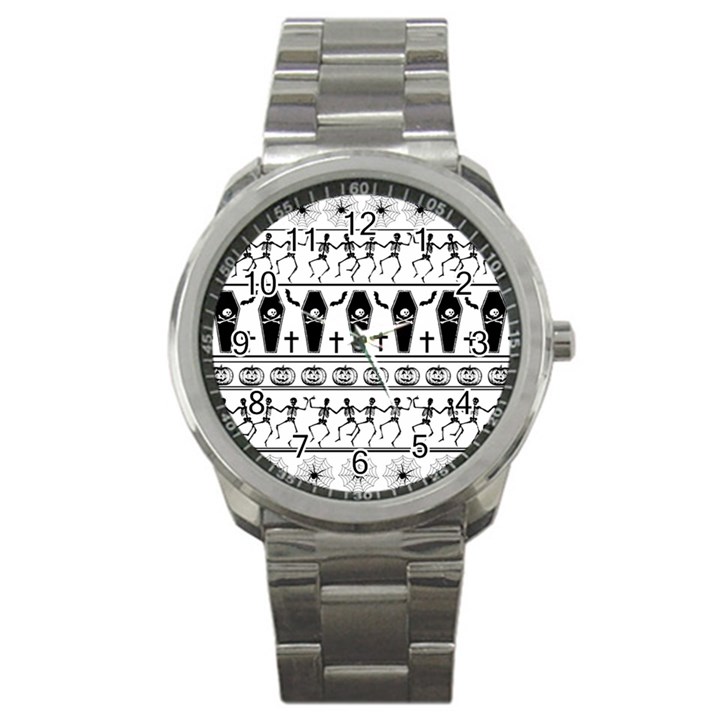 Halloween pattern Sport Metal Watch