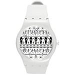 Halloween pattern Round Plastic Sport Watch (M) Front