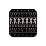 Halloween pattern Rubber Coaster (Square)  Front