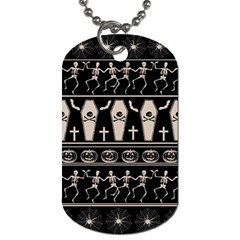 Halloween Pattern Dog Tag (two Sides)