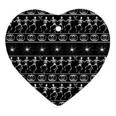 Halloween Pattern Ornament (heart) by ValentinaDesign