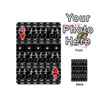 Halloween pattern Playing Cards 54 (Mini)  Front - Heart6