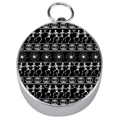 Halloween Pattern Silver Compasses