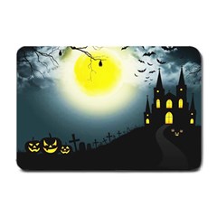 Halloween Landscape Small Doormat  by ValentinaDesign