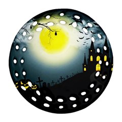 Halloween landscape Ornament (Round Filigree)