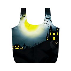 Halloween landscape Full Print Recycle Bags (M) 