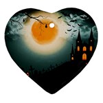 Halloween landscape Ornament (Heart) Front