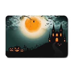 Halloween Landscape Small Doormat  by ValentinaDesign