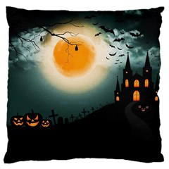 Halloween Landscape Large Flano Cushion Case (one Side) by ValentinaDesign