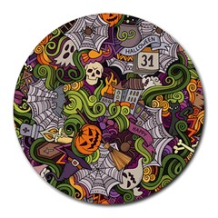 Halloween Pattern Round Mousepads by ValentinaDesign