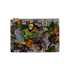 Halloween Pattern Cosmetic Bag (medium)  by ValentinaDesign