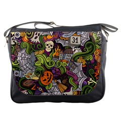 Halloween Pattern Messenger Bags by ValentinaDesign