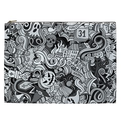 Halloween Pattern Cosmetic Bag (xxl)  by ValentinaDesign