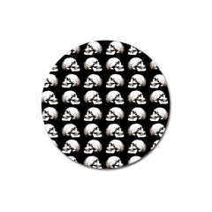 Halloween Skull Pattern Magnet 3  (round) by ValentinaDesign