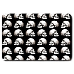 Halloween Skull Pattern Large Doormat  by ValentinaDesign