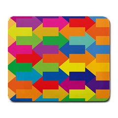 Arrow Rainbow Orange Blue Yellow Red Purple Green Large Mousepads