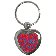 Blue Red Space Galaxy Key Chains (heart) 