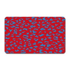 Blue Red Space Galaxy Magnet (rectangular) by Mariart