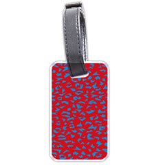 Blue Red Space Galaxy Luggage Tags (one Side) 