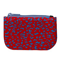 Blue Red Space Galaxy Large Coin Purse