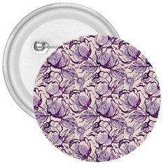 Vegetable Cabbage Purple Flower 3  Buttons