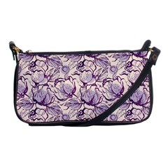 Vegetable Cabbage Purple Flower Shoulder Clutch Bags by Mariart