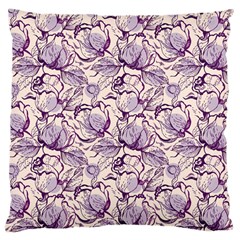 Vegetable Cabbage Purple Flower Large Cushion Case (two Sides)