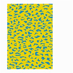 Blue Yellow Space Galaxy Small Garden Flag (two Sides)