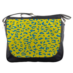 Blue Yellow Space Galaxy Messenger Bags by Mariart