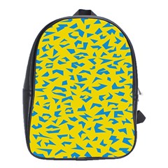 Blue Yellow Space Galaxy School Bag (xl) by Mariart