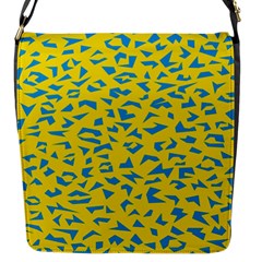 Blue Yellow Space Galaxy Flap Messenger Bag (s)