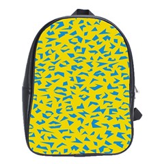 Blue Yellow Space Galaxy School Bag (large)