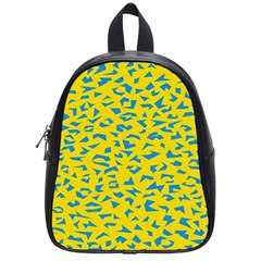 Blue Yellow Space Galaxy School Bag (small) by Mariart