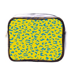 Blue Yellow Space Galaxy Mini Toiletries Bags