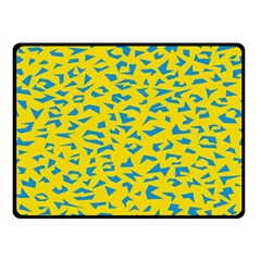 Blue Yellow Space Galaxy Double Sided Fleece Blanket (small) 