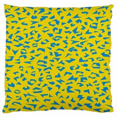 Blue Yellow Space Galaxy Large Flano Cushion Case (one Side) by Mariart