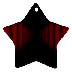 Black Red Door Ornament (star)