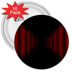 Black Red Door 3  Buttons (10 Pack)  by Mariart