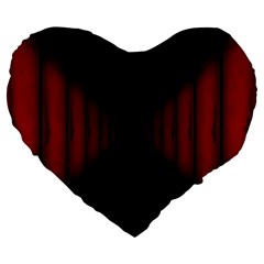 Black Red Door Large 19  Premium Flano Heart Shape Cushions