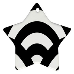 Circle White Black Star Ornament (two Sides)