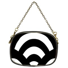 Circle White Black Chain Purses (two Sides)  by Mariart