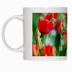 Colorful Flowers White Mugs by Mariart