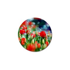 Colorful Flowers Golf Ball Marker
